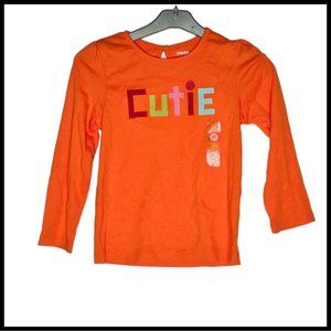 Gymboree COZY CUTIE Cotton Top Tee Orange 5T NWT‎